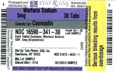 Warfarin Sod 5 mg Label Image (Warfarin Sod 5 mg Label)